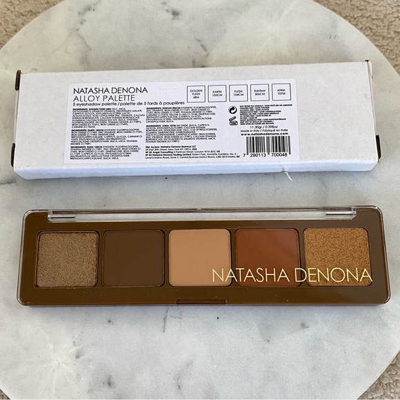 NIB Natasha Denona Alloy Eyeshadow Palette | 5 Neutral Matte & Metallic Shades - Picture 3 of 9